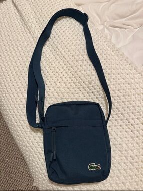 Lacoste Men's Dark Blue Messenger Crossbody Bag